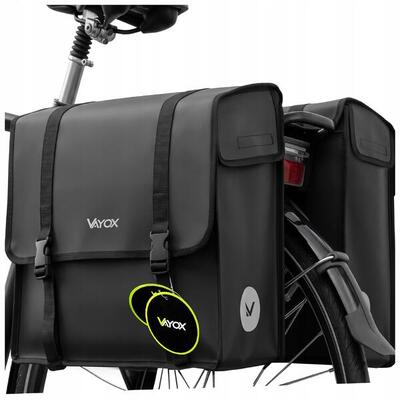 Vayox va0446 dubbele fietstas voor bagagedrager waterdicht 2x20l