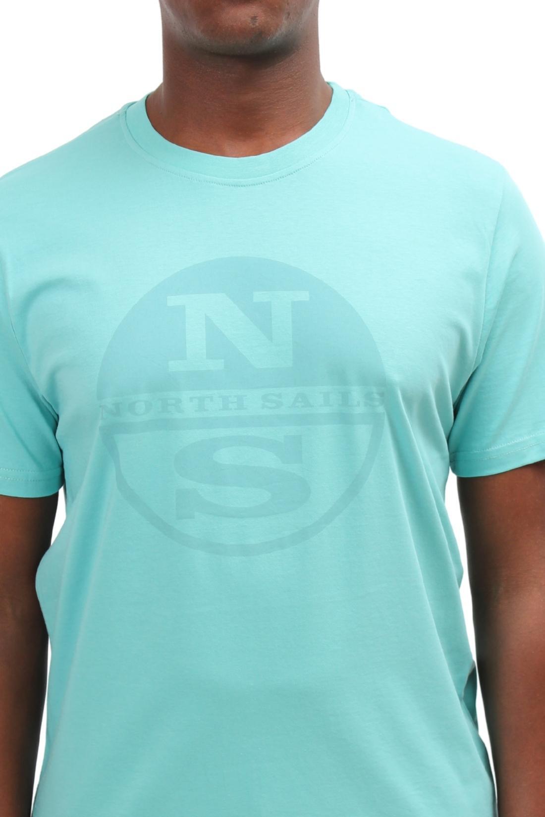 Herren - Sportswear - T-shirt - Regular fit, Logo-print - light blue 2/4