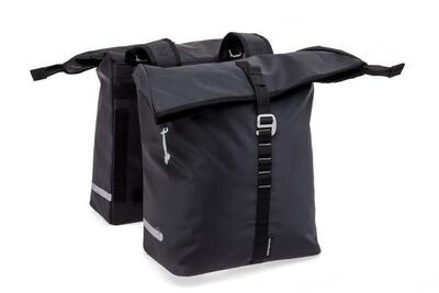 New looxs cantos double dubbele fietstas zwart 36l