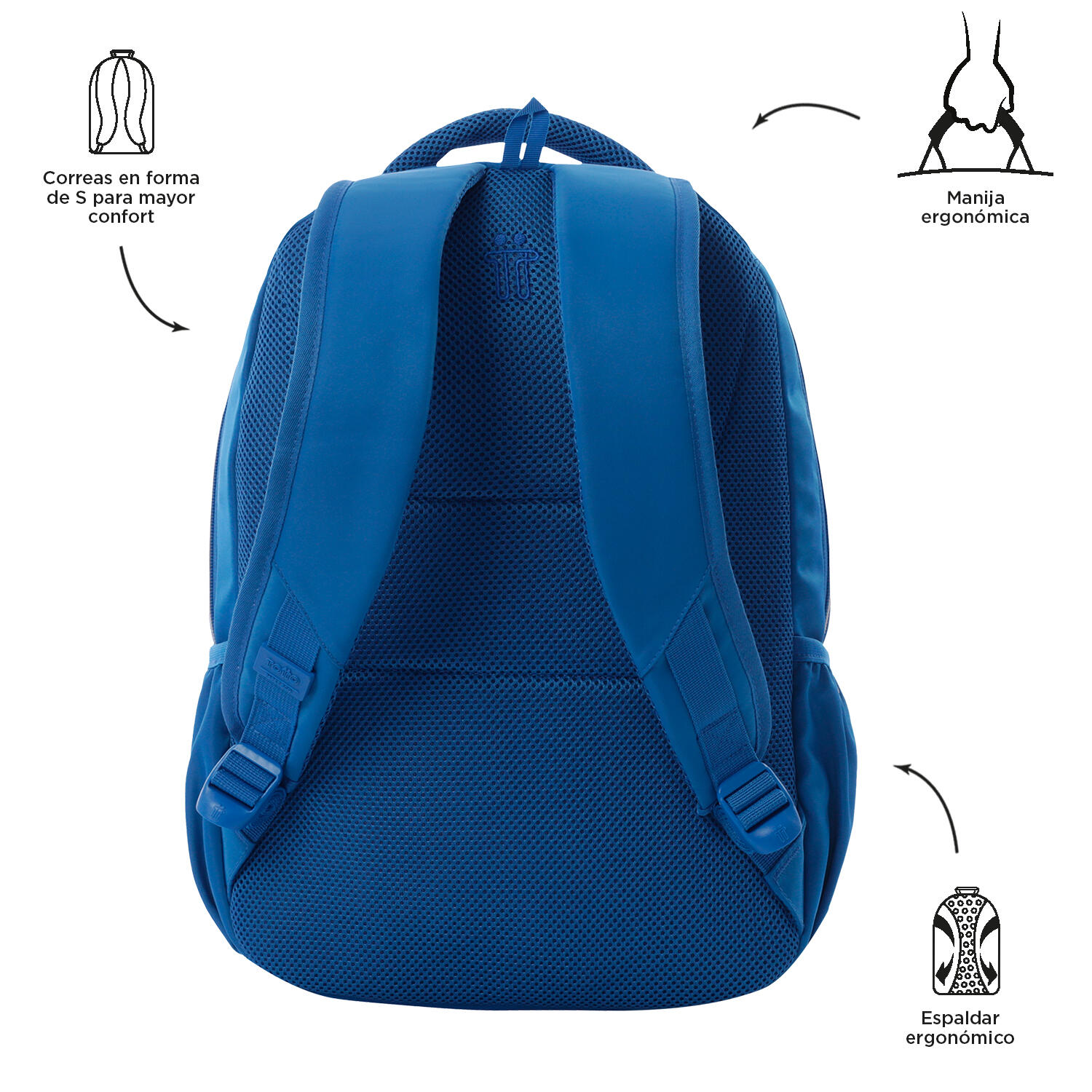 Totto Mochila urbana Tracer Snorkel Blue Poliéster reciclado 31 x 44.5 x 17 cm 3/5