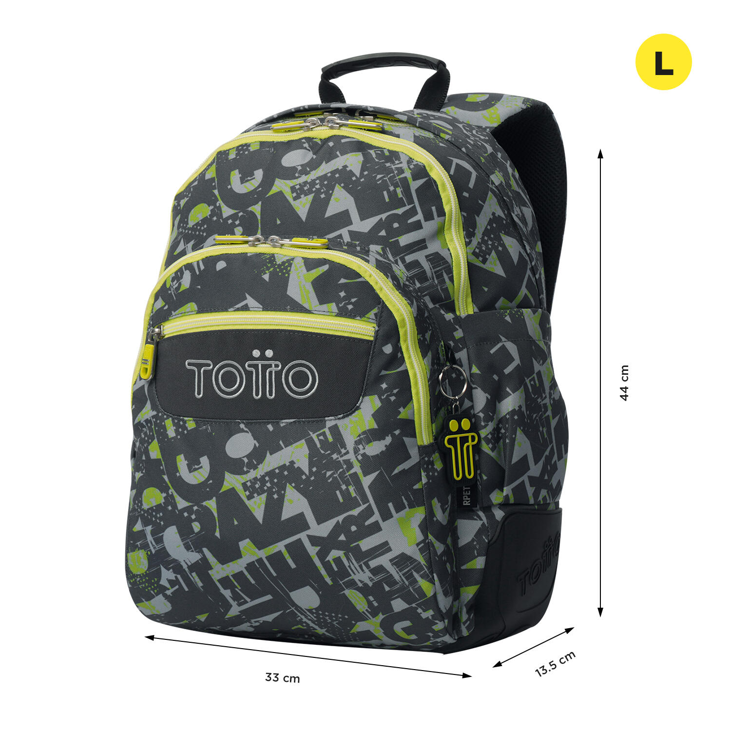 Totto Mochila escolar Rayol Texgrunge Poliéster reciclado 33 x 44 x 13.5 cm 2/5