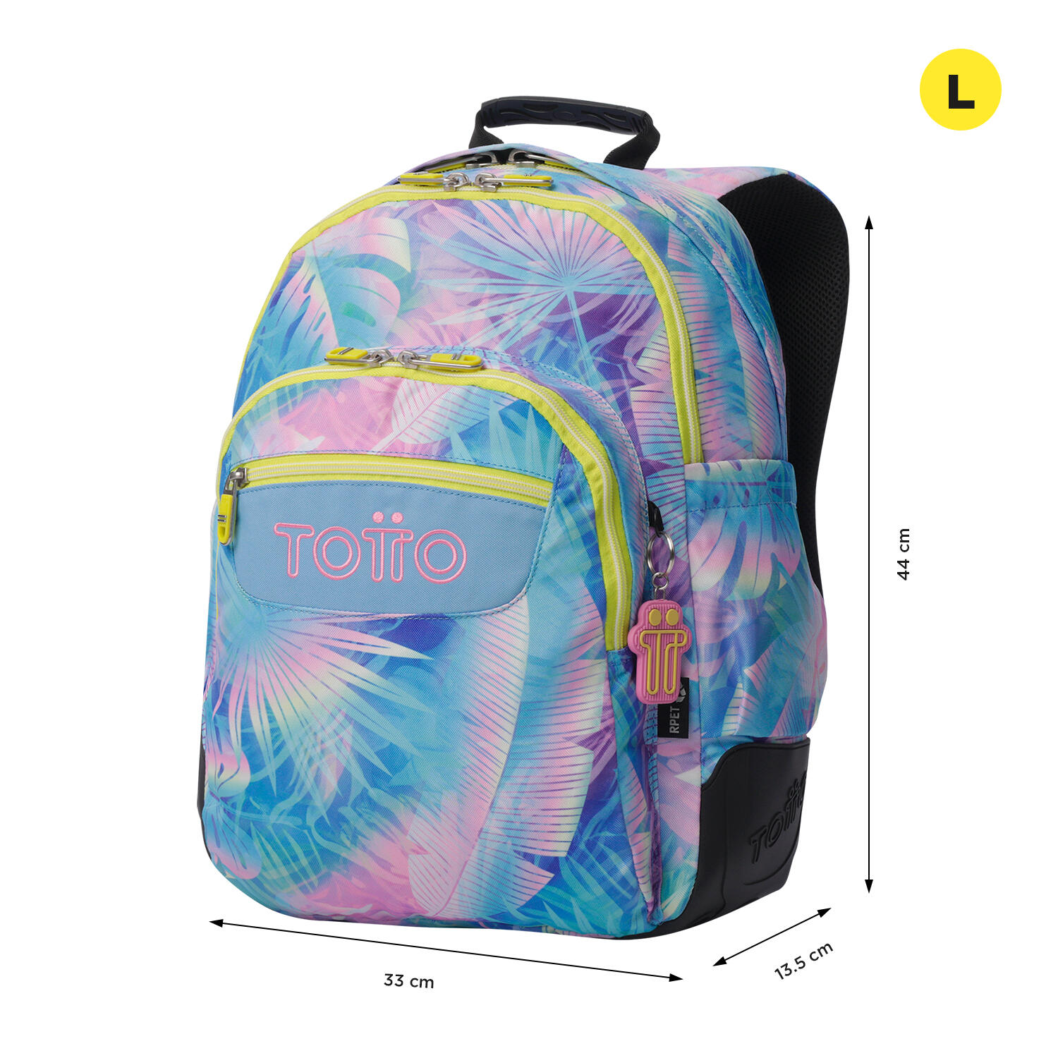 Totto Mochila escolar Rayol Prisma Poliéster reciclado 33 x 44 x 13.5 cm 2/5