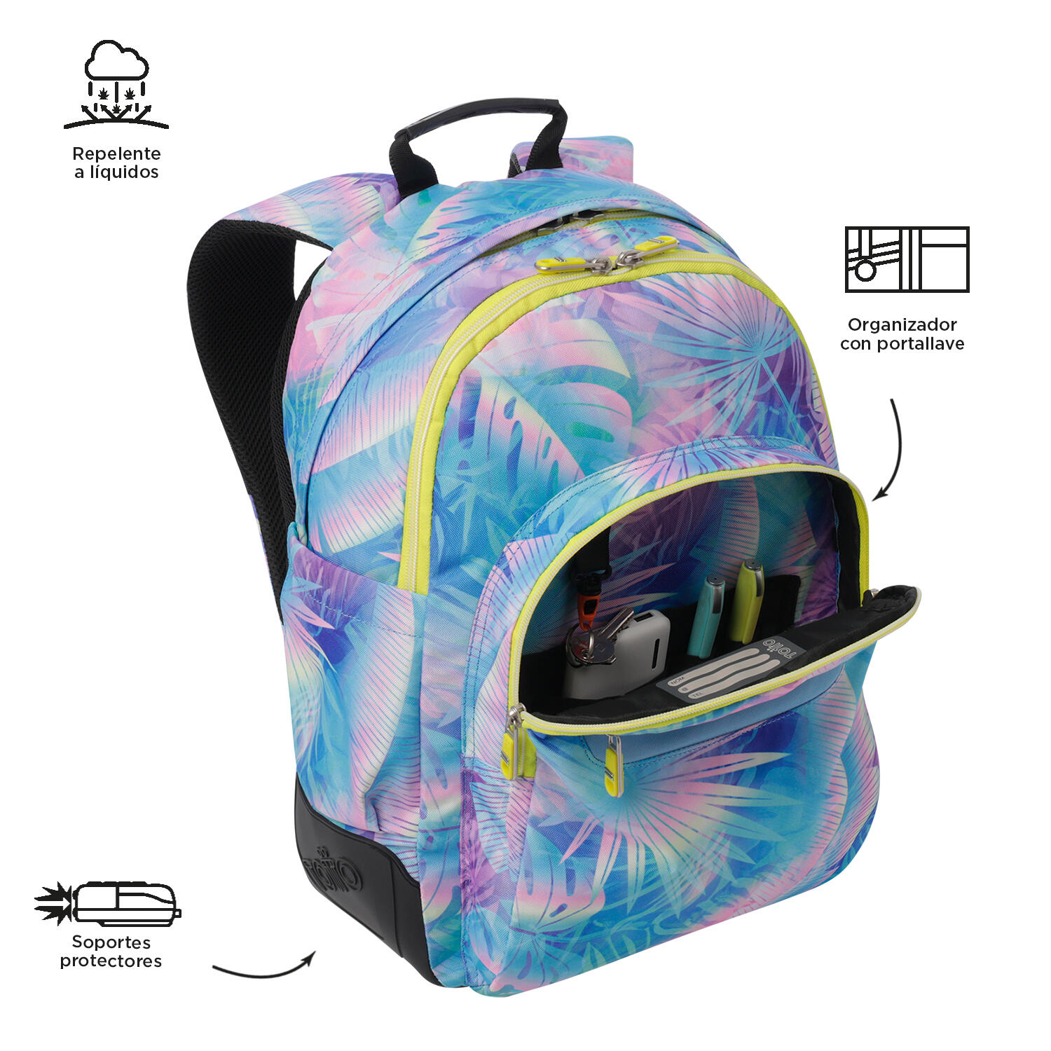 Totto Mochila escolar Rayol Prisma Poliéster reciclado 33 x 44 x 13.5 cm 5/5