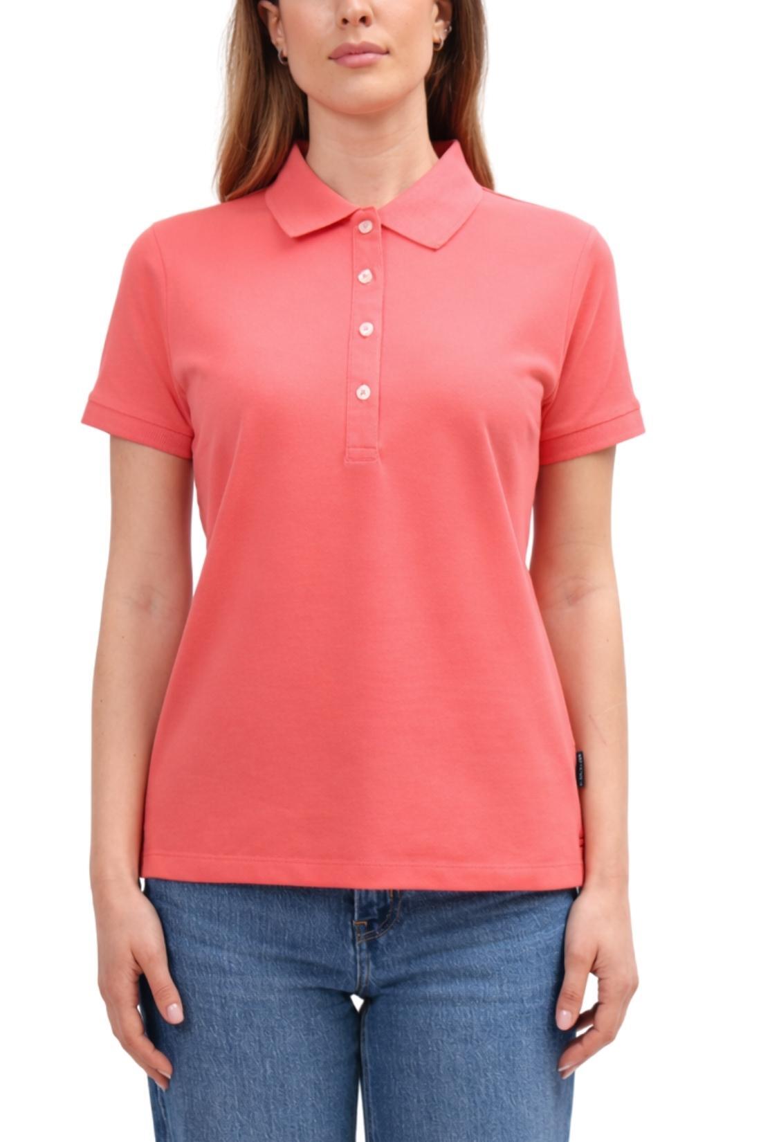 Polo - Sportswear - Donna - Maniche corte, regular fit - Rosa salmone 3/4