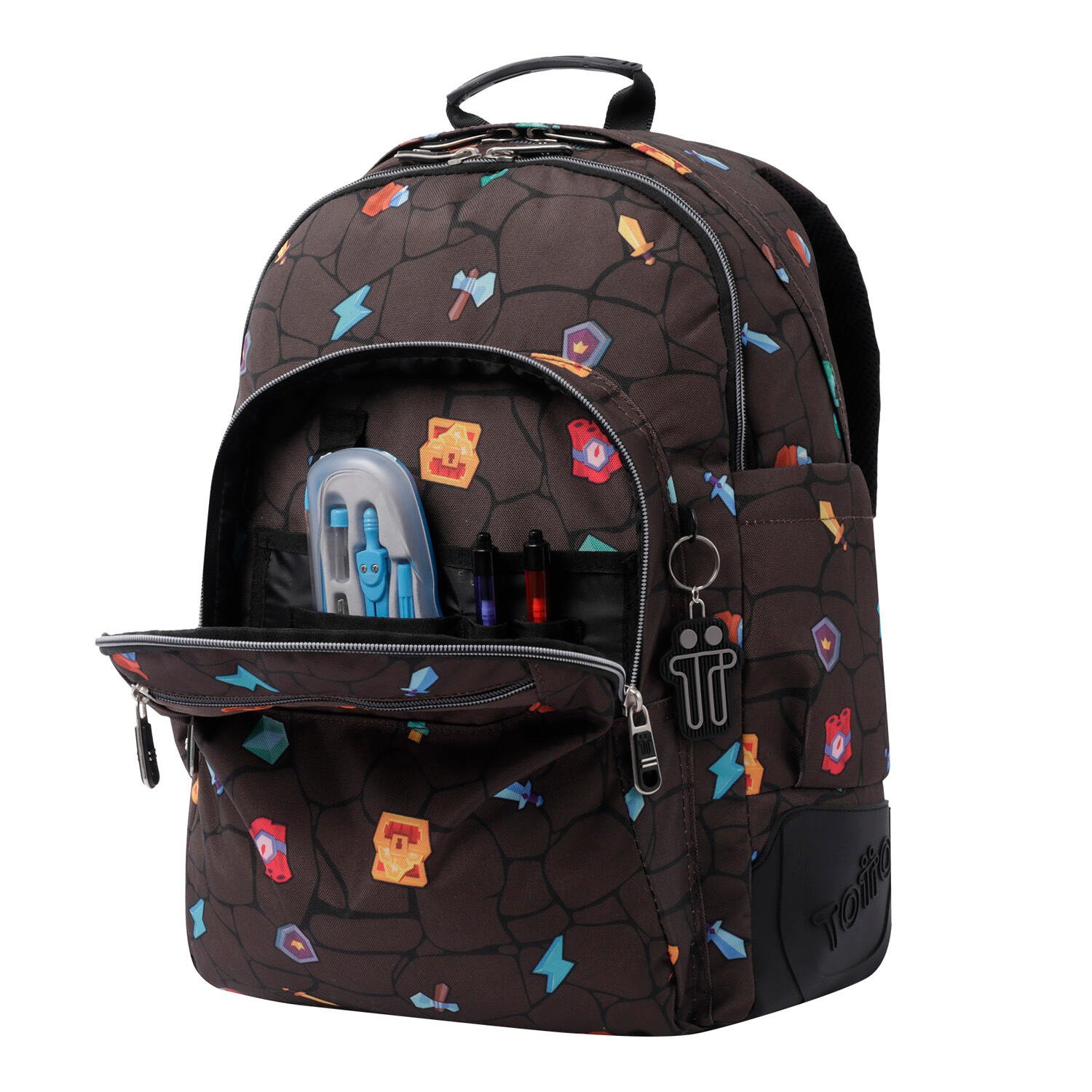 Totto Mochila escolar Crayoles Videojuego Poliéster 33 x 44 x 13.5 cm 5/5