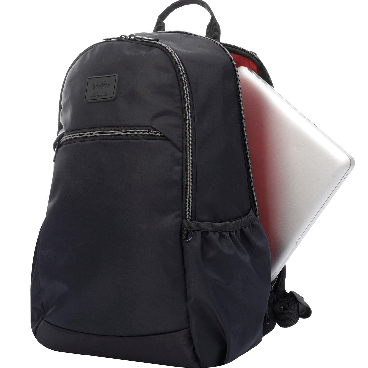 Totto Mochila urbana Tracer 2 Negro Poliéster reciclado 30 x 45 x 7.5 cm 5/5