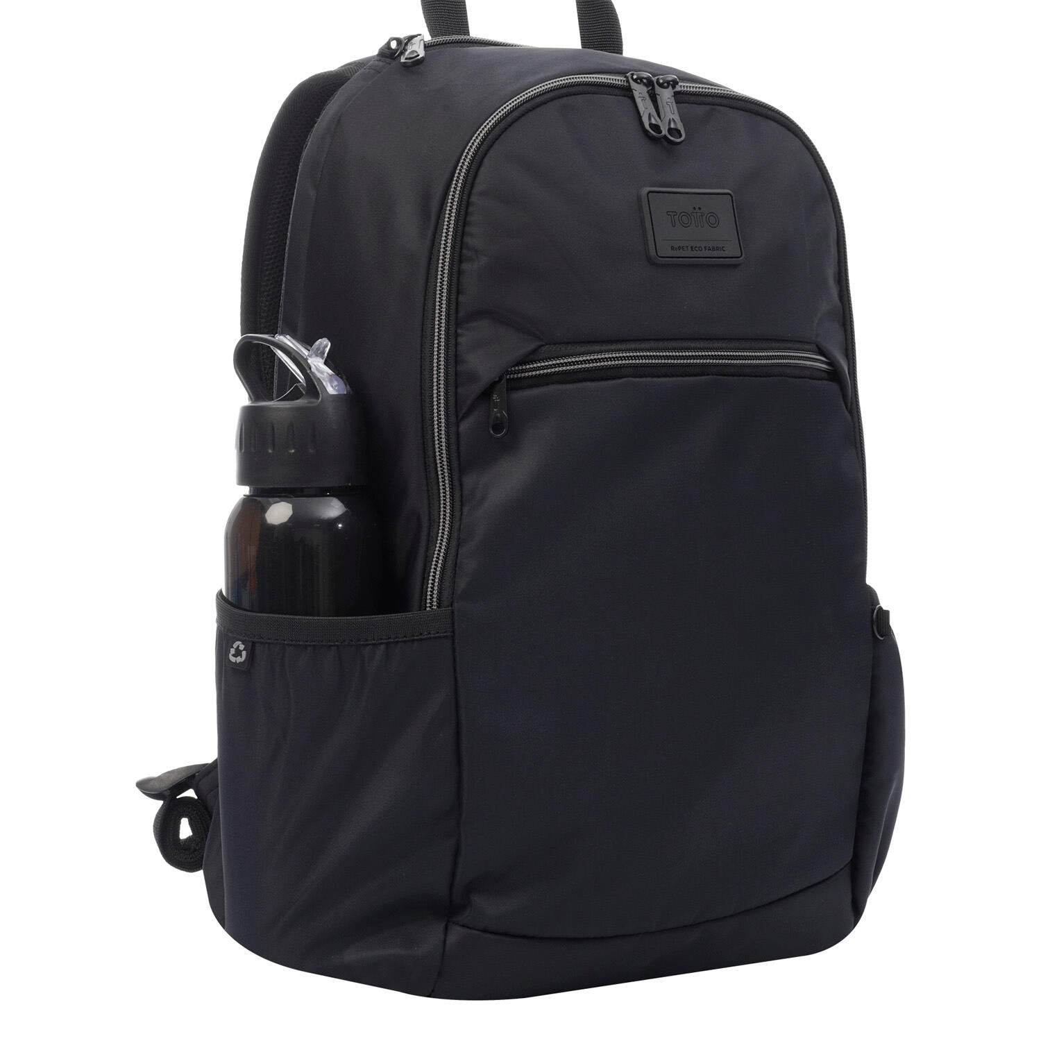 Totto Mochila urbana Tracer 2 Negro Poliéster reciclado 30 x 45 x 7.5 cm 4/5