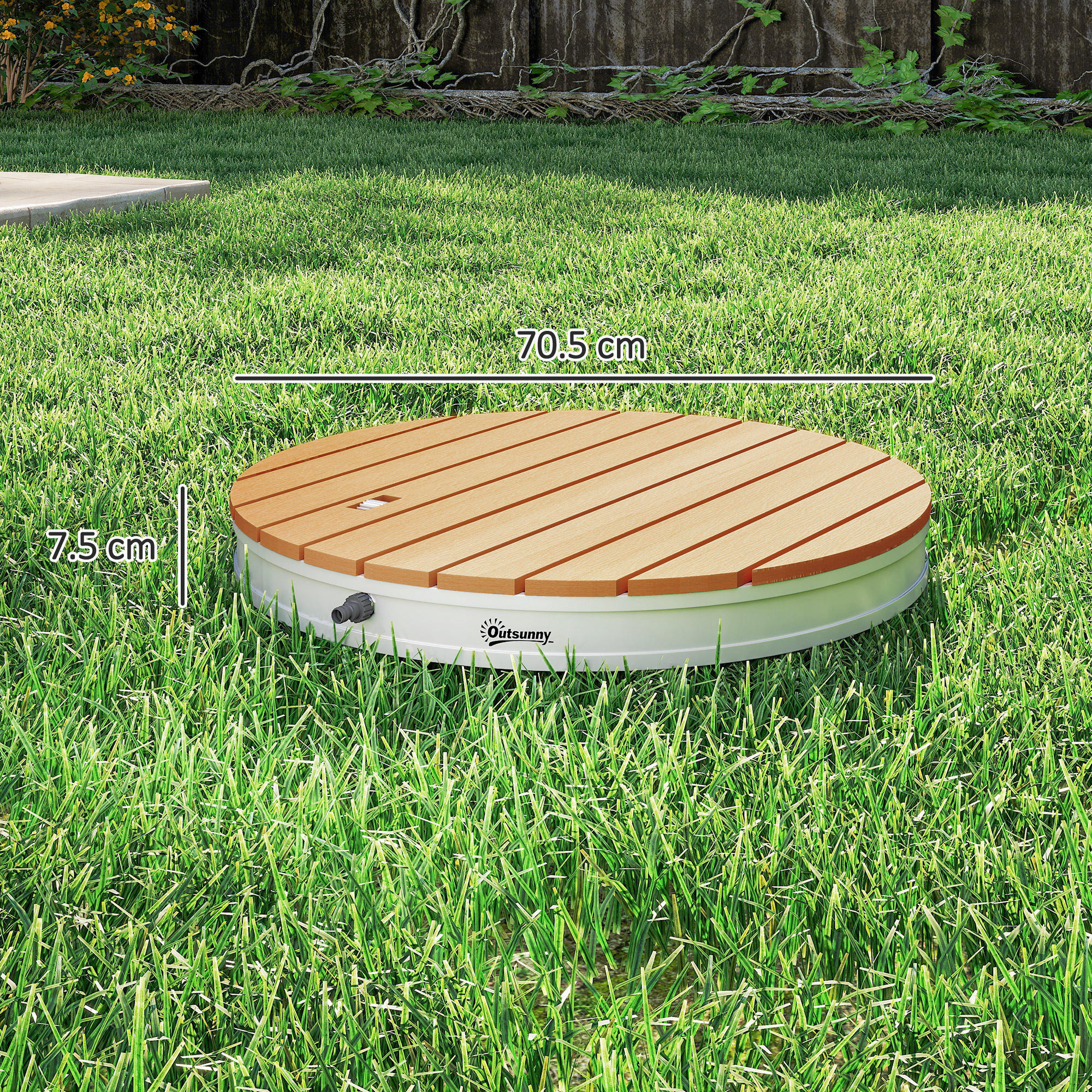 Outsunny Doccia da Esterno Portatile Altezza 4 m e Getti d'Acqua Regolabili 3/7