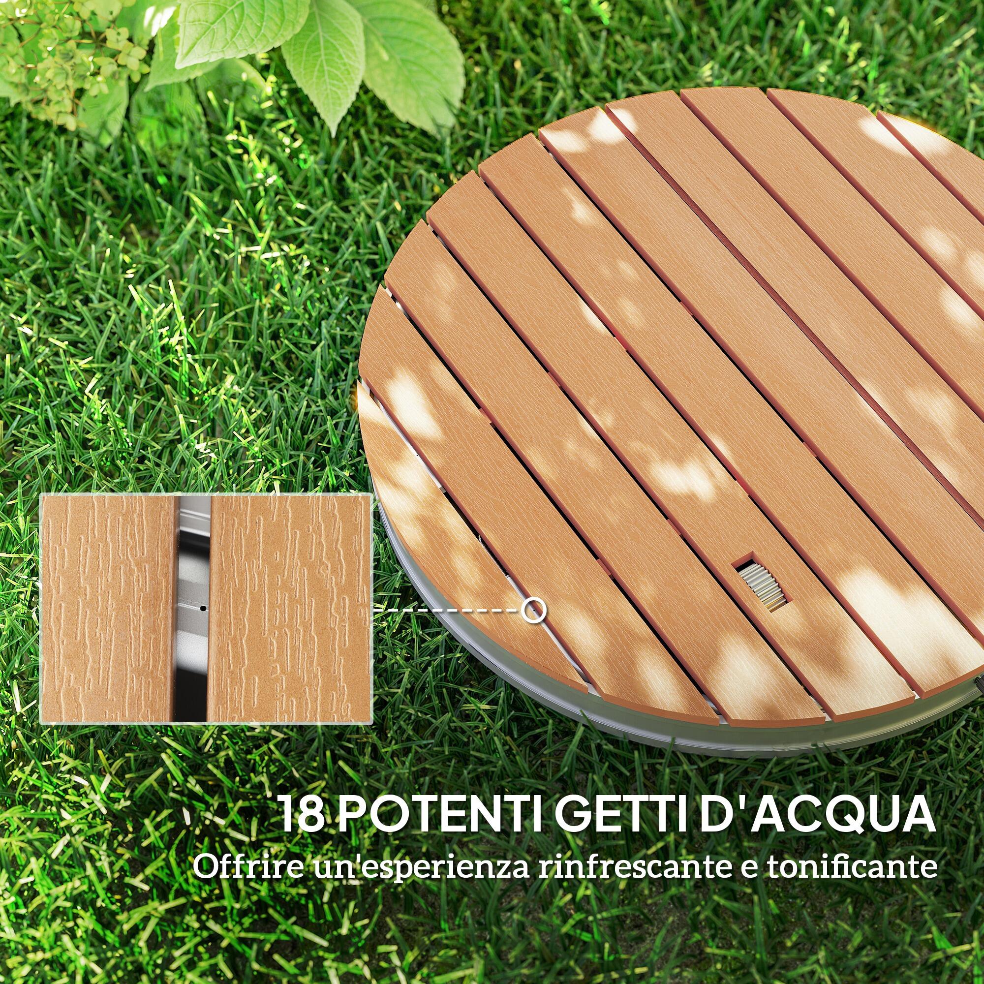 Outsunny Doccia da Esterno Portatile Altezza 4 m e Getti d'Acqua Regolabili 4/7