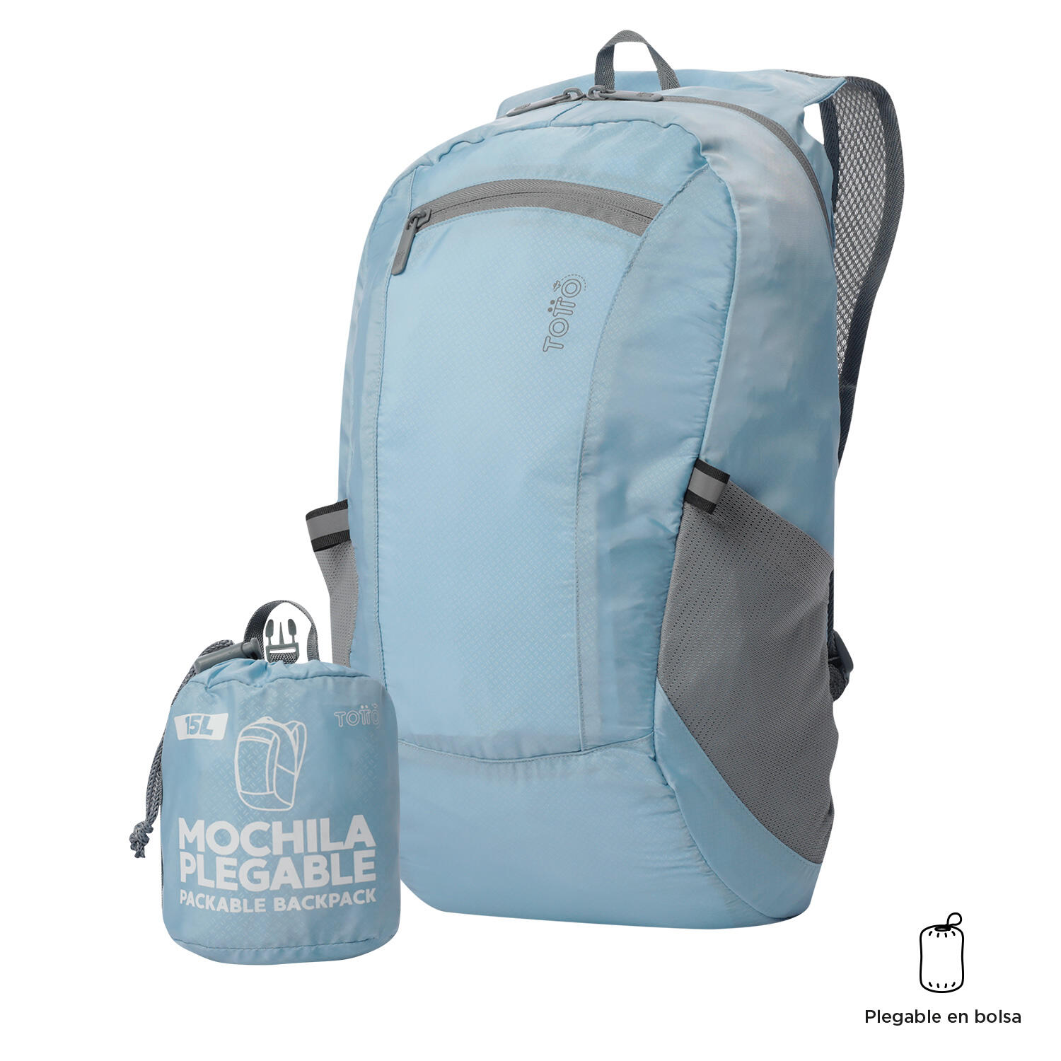 Totto Mochila plegable plegable Angel Falls Poliéster 27 x 42 x 14 cm 2/5