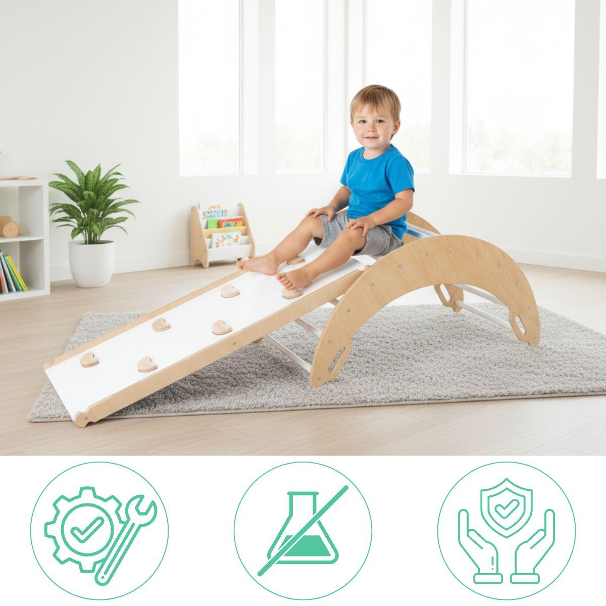 Moon Plus Indoor Kletterset Wippe & Rutsche 5/7