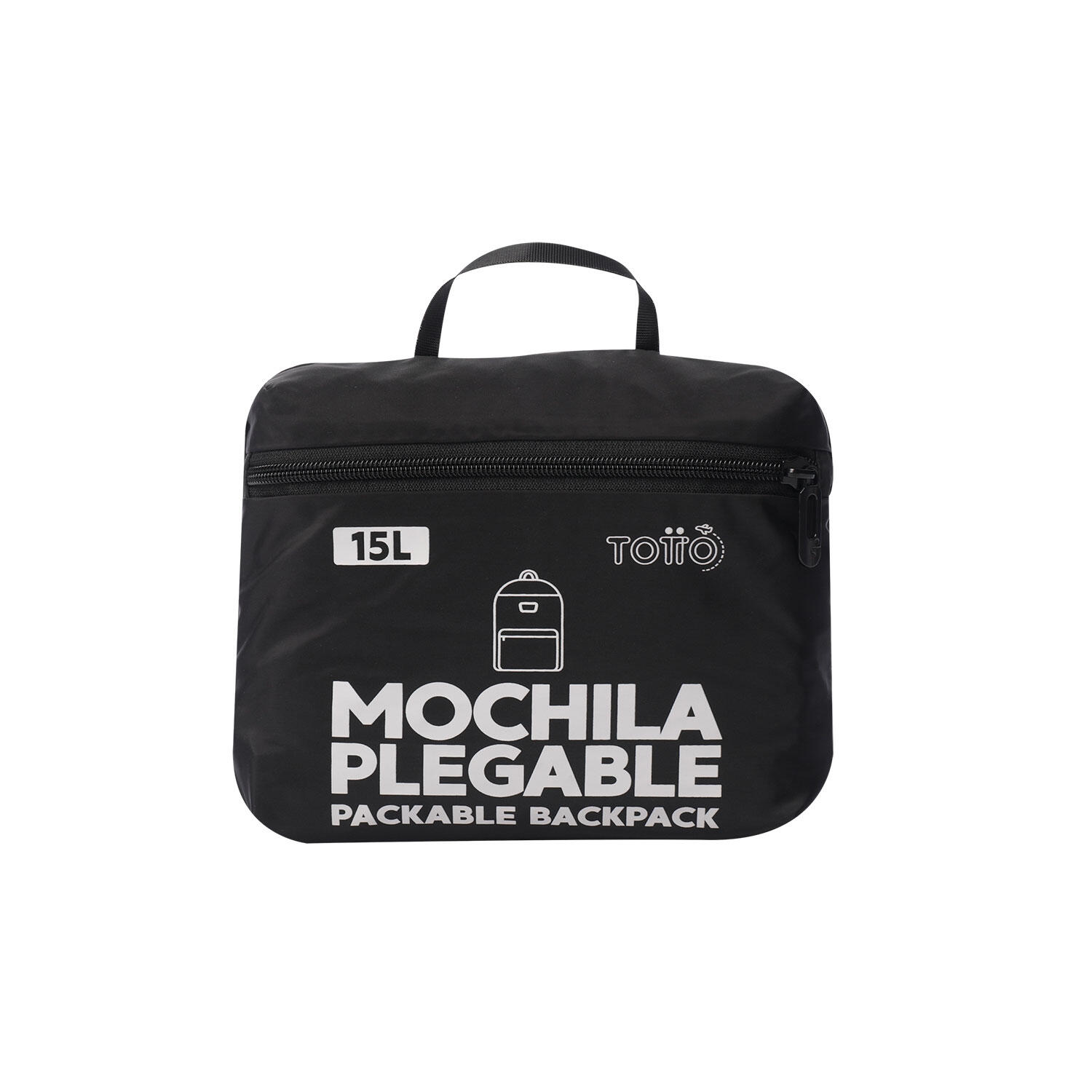 Totto Mochila plegable plegable Negro Poliéster 28 x 36 x 15 cm 2/5