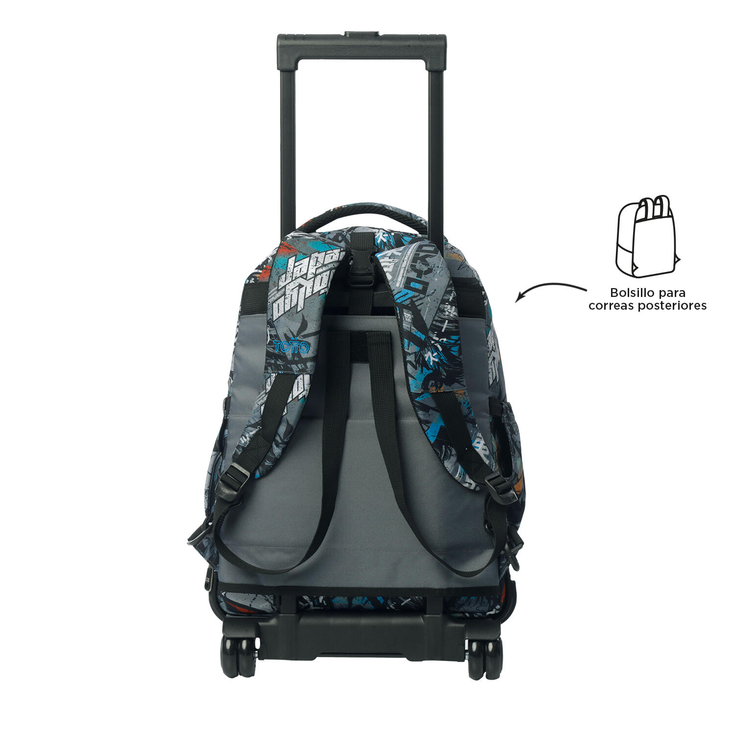 Totto Mochila escolar ruedas Tiza Desmontable Okubo Poliéster reciclado 32 x 45 4/5