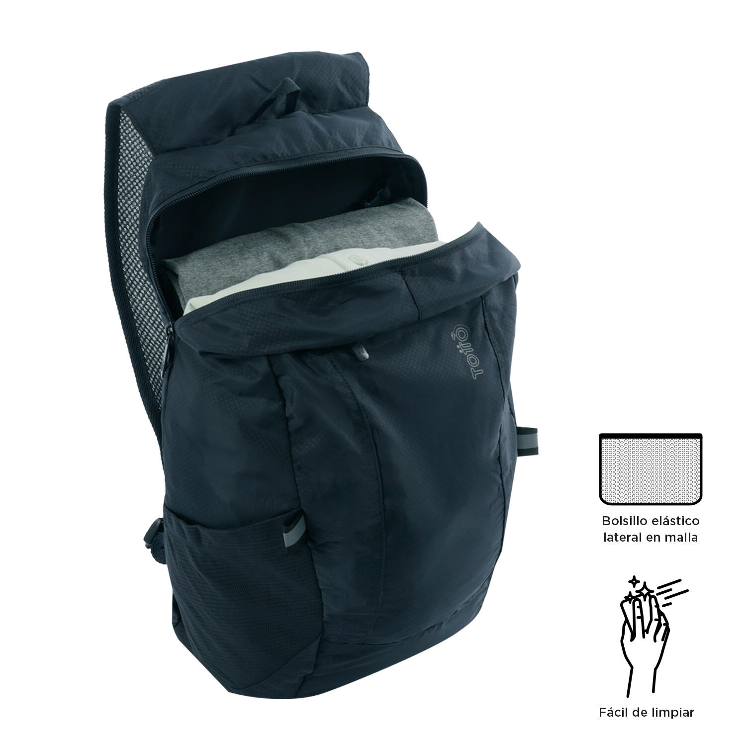 Totto Mochila plegable plegable Salute Lona Poliéster 27.5 x 43 x 14.5 cm 4/5