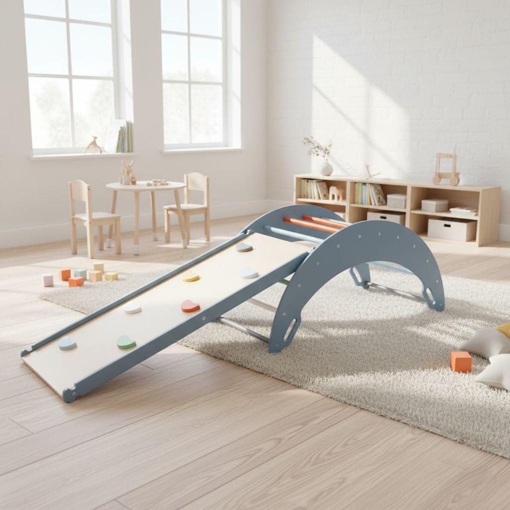 Moon Plus Heimspielplatz-Set Blau mit Rutsche 2/7