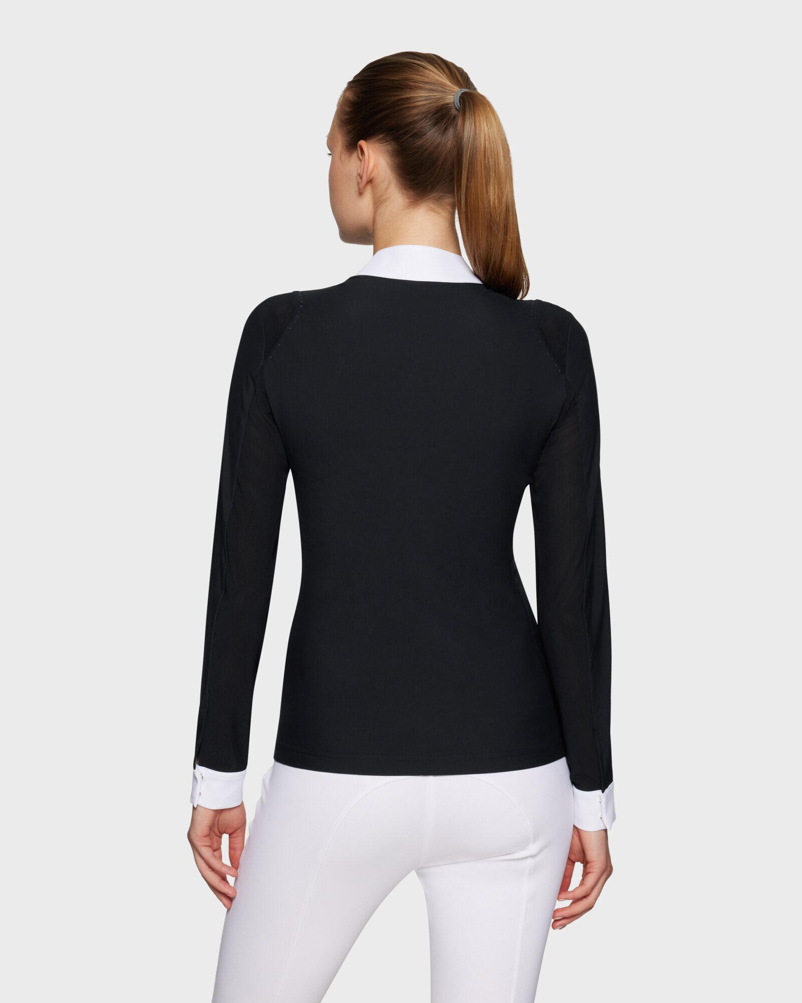 Turniershirt Damen Ysee schwarz mesh 2/3