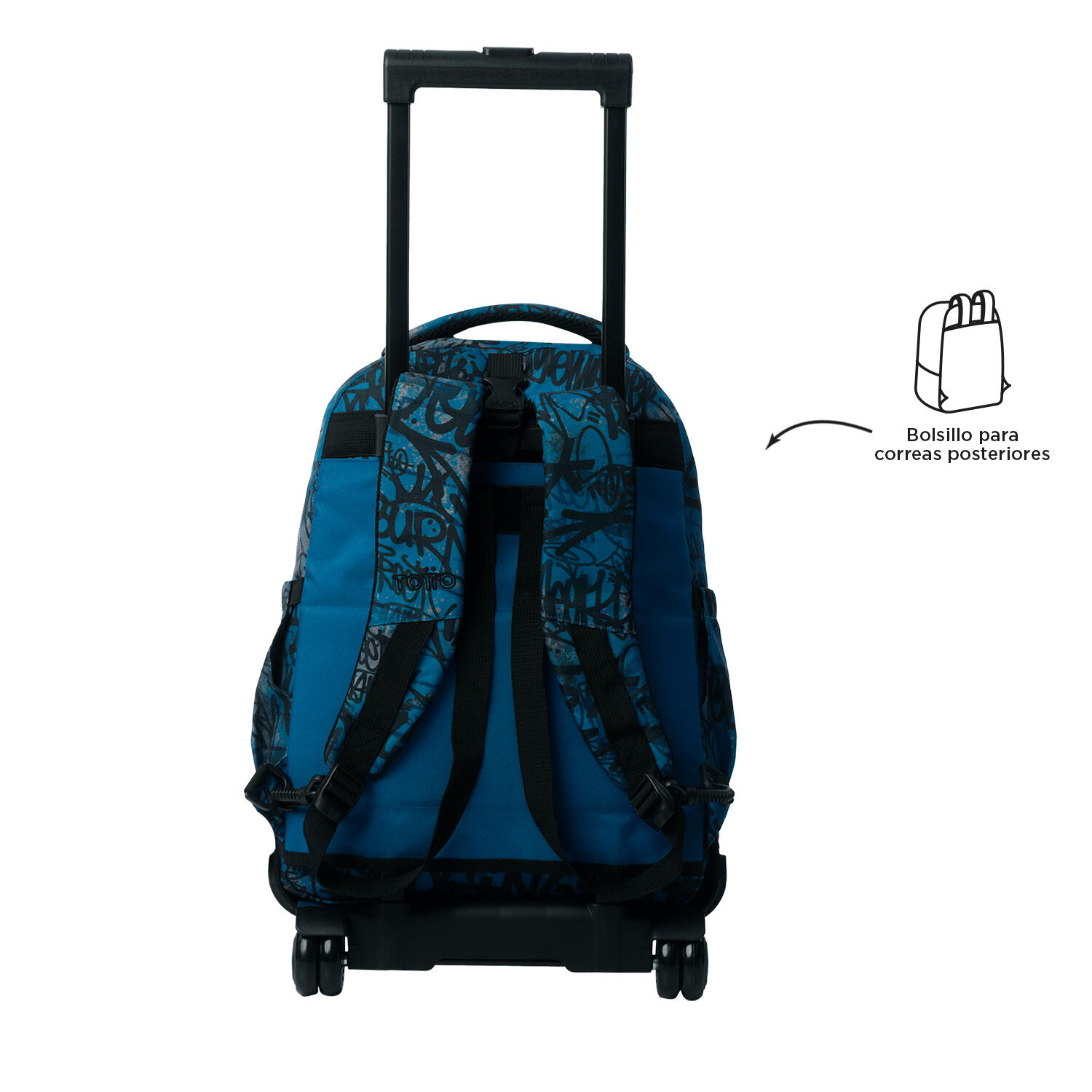 Totto Mochila escolar ruedas Tiza Desmontable Urban Graph Poliéster reciclado 3 4/5