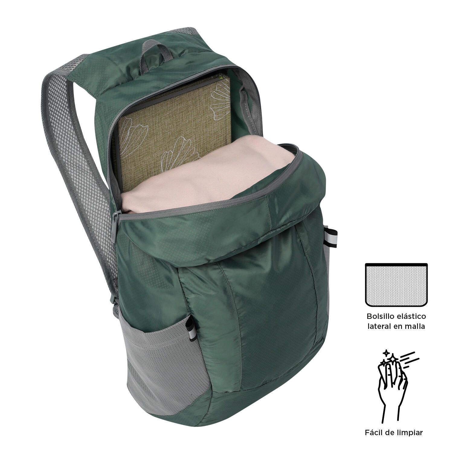Totto Mochila plegable plegable Silver Pine Poliéster 27 x 42 x 14 cm 5/5