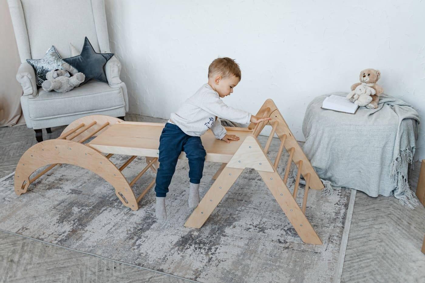 Struttura da arrampicata indoor Moon Max in legno 4 in 1 per bambini 3/7