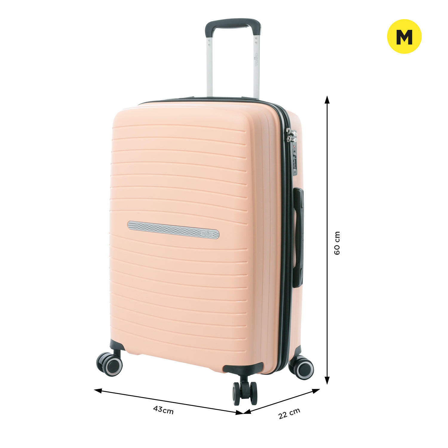 Totto Maleta mediana Wave Bellini Polipropileno 43 x 60 x 22 cm 2/5