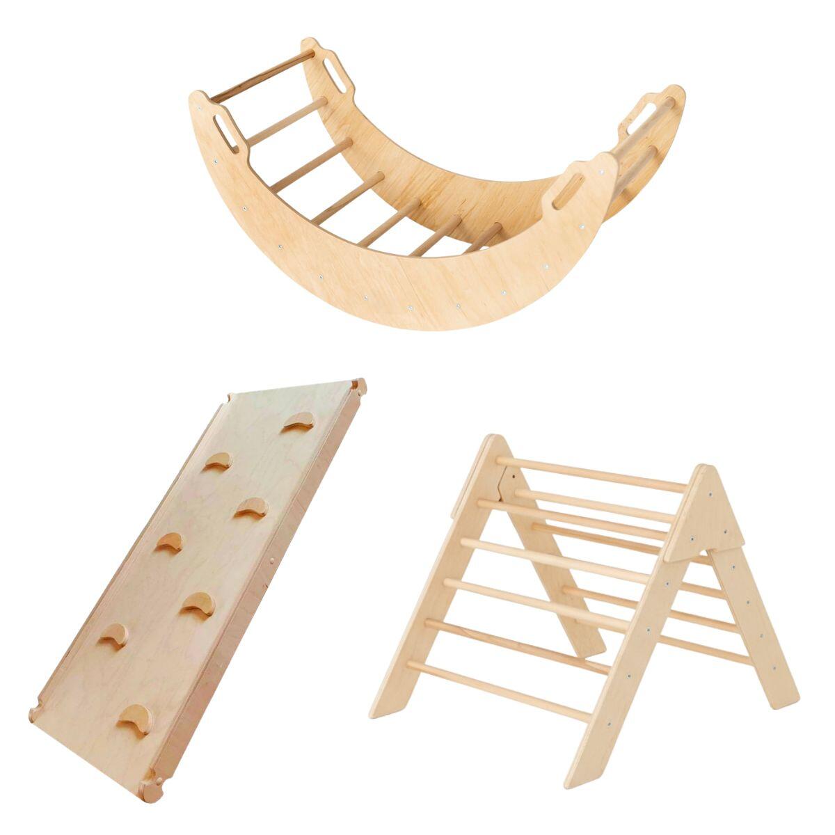 Struttura da arrampicata indoor Moon Max in legno 4 in 1 per bambini 7/7