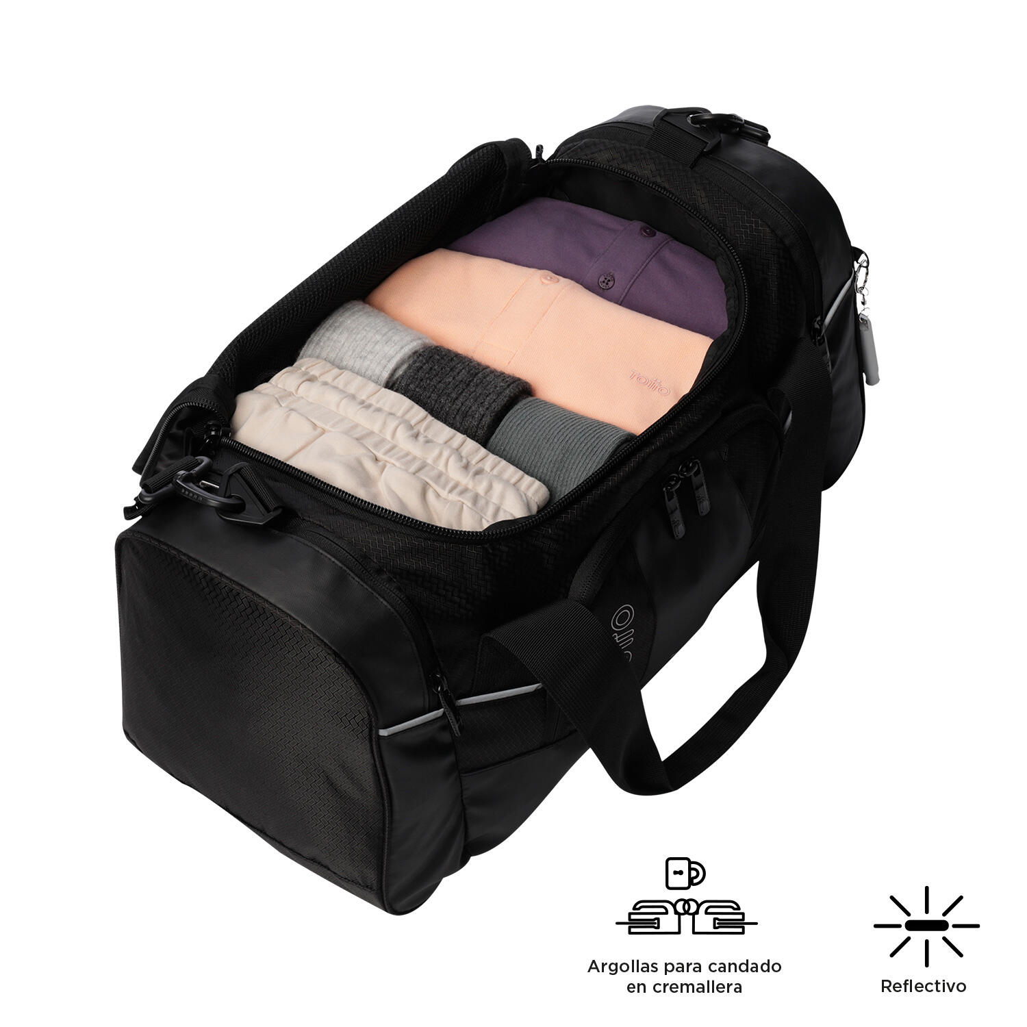 Totto Bolsa viaje Tek 2.0 Negro Poliéster 54 x 25 x 22.5 cm 4/5