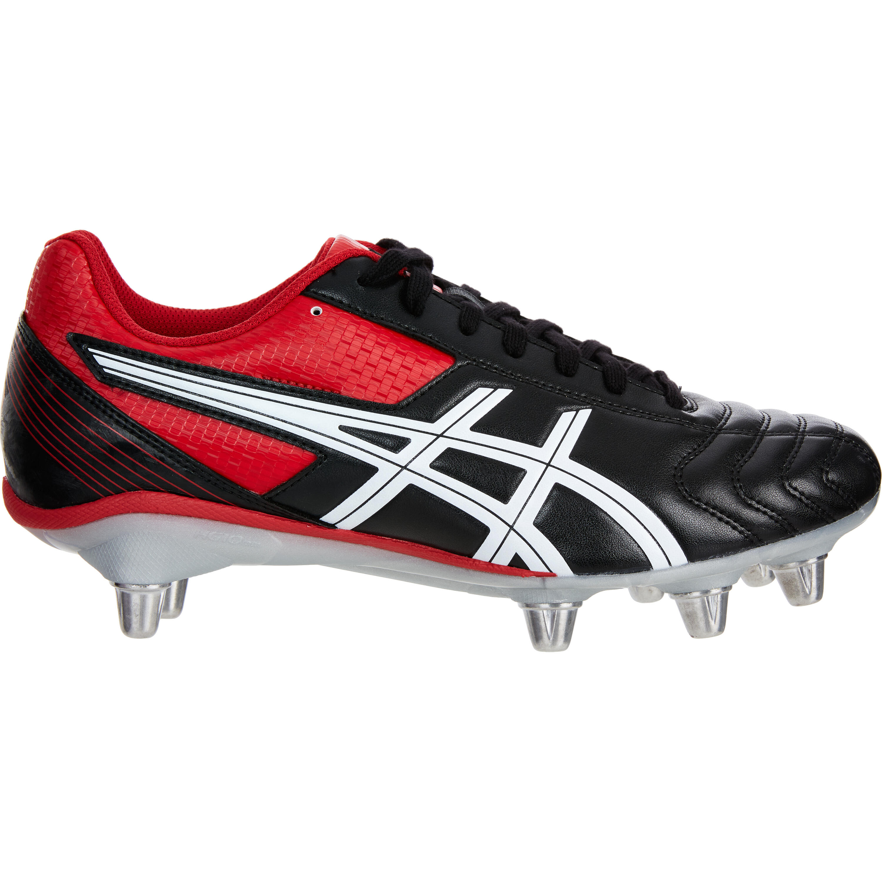 ASICS Asics Lethal Tackle Soft Ground Rugby Boots Adults  7 UK black/racing red/white