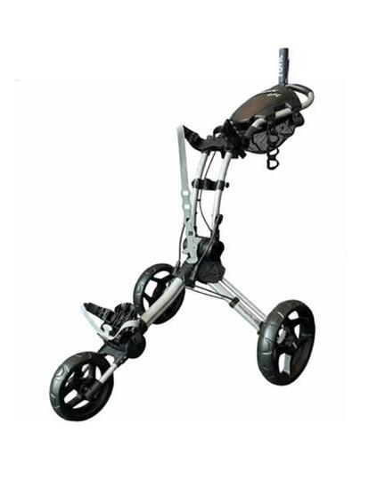 ROVIC QFC Compact de CLICGEAR, chariot de golf manuel, argent/noir