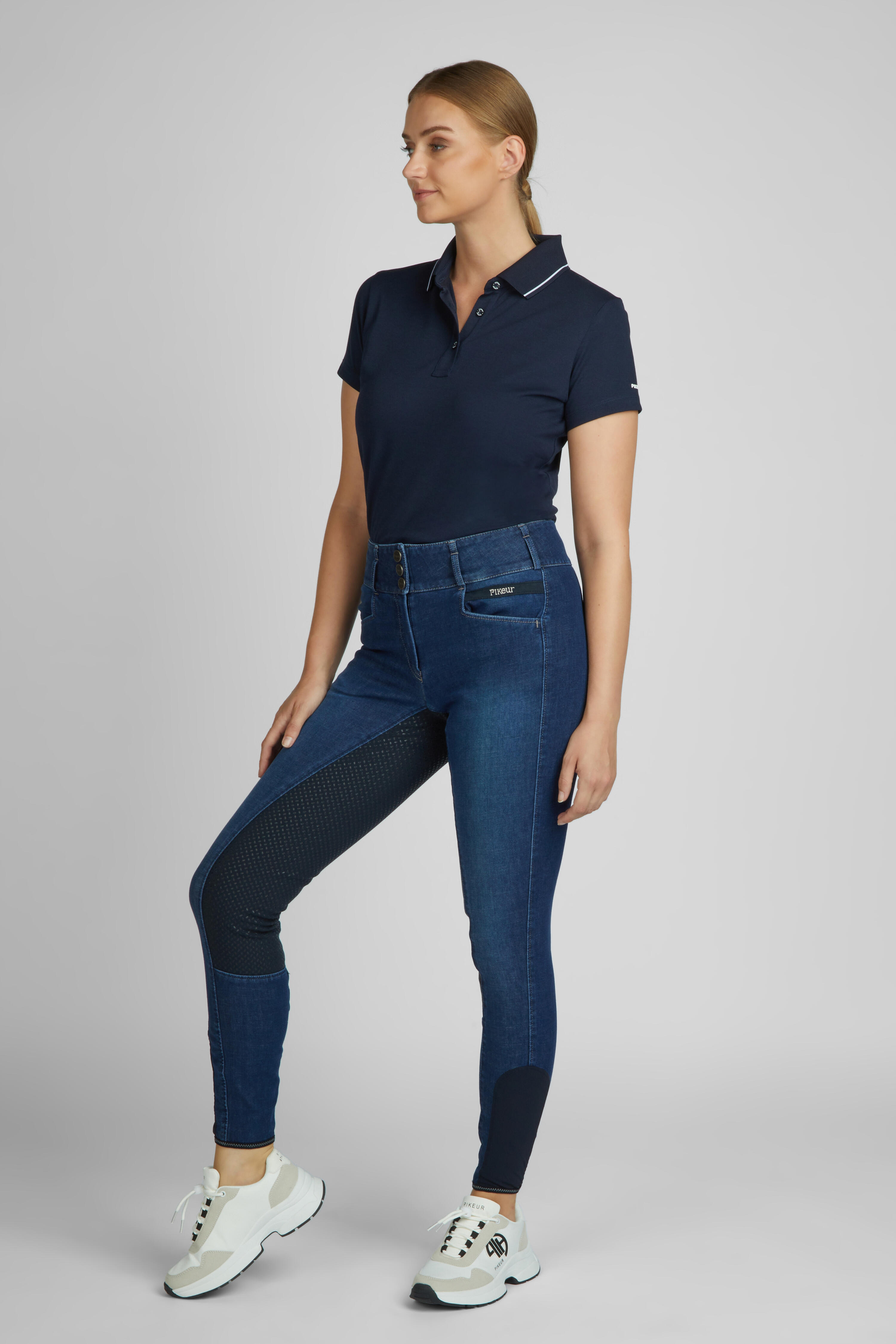Reithose Damen Candela Jeans Vollgrip denim blue 4/6