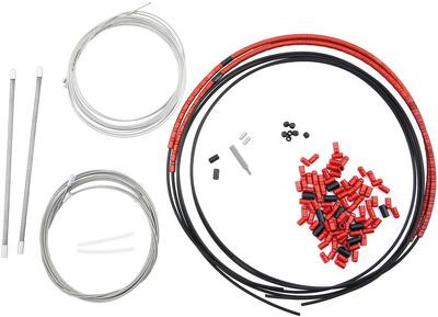 Nokon schakel- en remkabelset kon 22 1,50 m road/mtb zwart-rood
