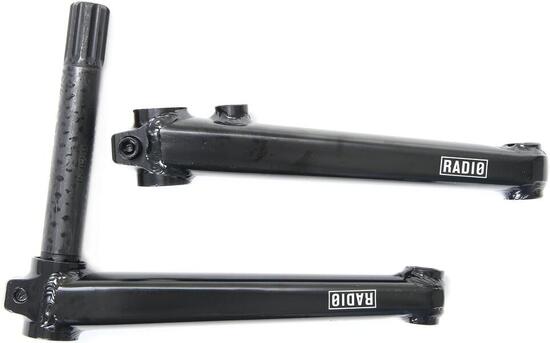 RADIO korba BMX 3-częściowa 175 mm z suportem, czarna