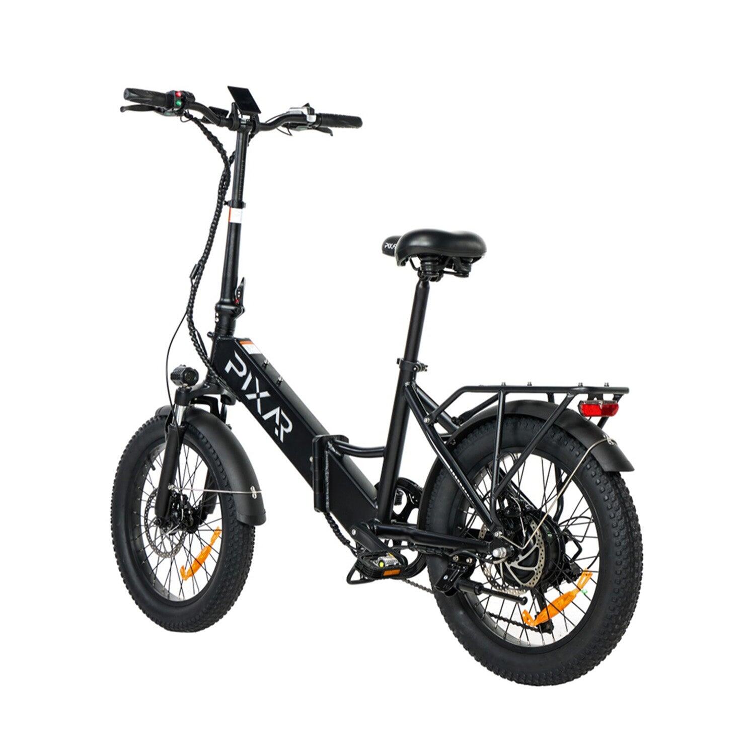Pixar WIND1 500W 48V 10,4Ah 20x3 Bicicleta Elétrica Preta Freio a Disco 3/5