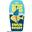 Placă bodyboard Waimea Ikaia EPS/PE, 80 x 46 x 5,2 cm, albastru deschis