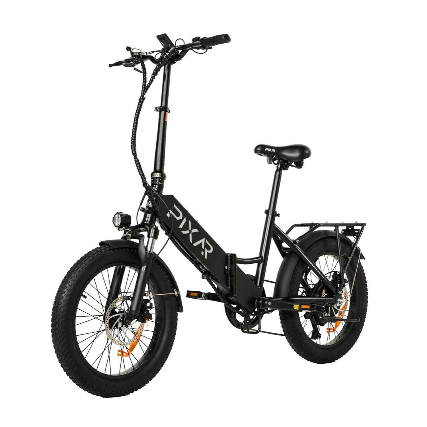 Pixar WIND1 500W 48V 10,4Ah 20x3 Bicicleta Elétrica Preta Freio a Disco 5/5