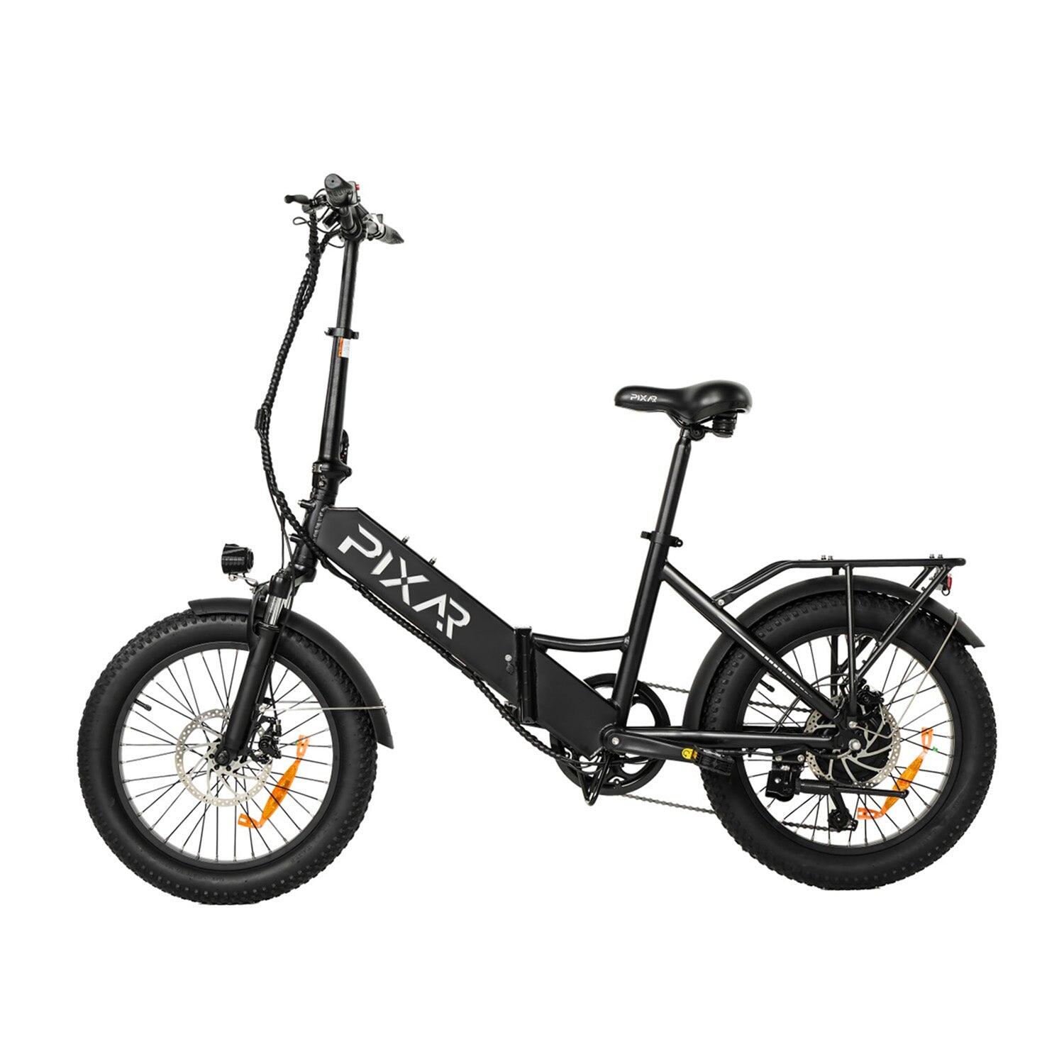 Pixar WIND1 500W 48V 10,4Ah 20x3 Bicicleta Elétrica Preta Freio a Disco 4/5