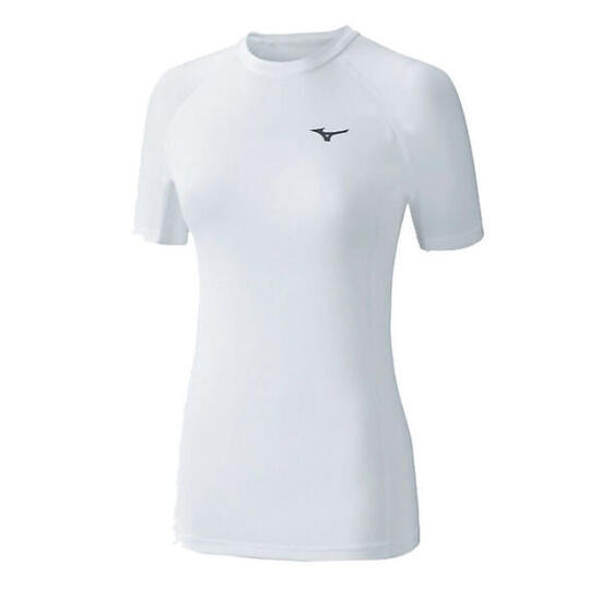 Rashguard Blanc Femme manche courte Mizuno