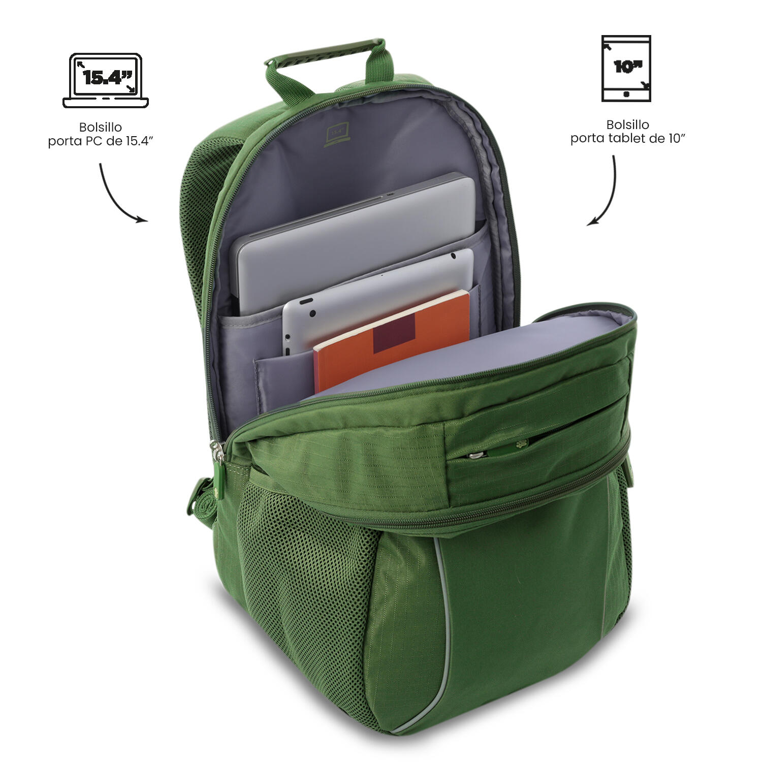 Totto Mochila urbana Cambri 2.0 Garden Green/Tarragon Poliéster reciclado 30.5 5/5