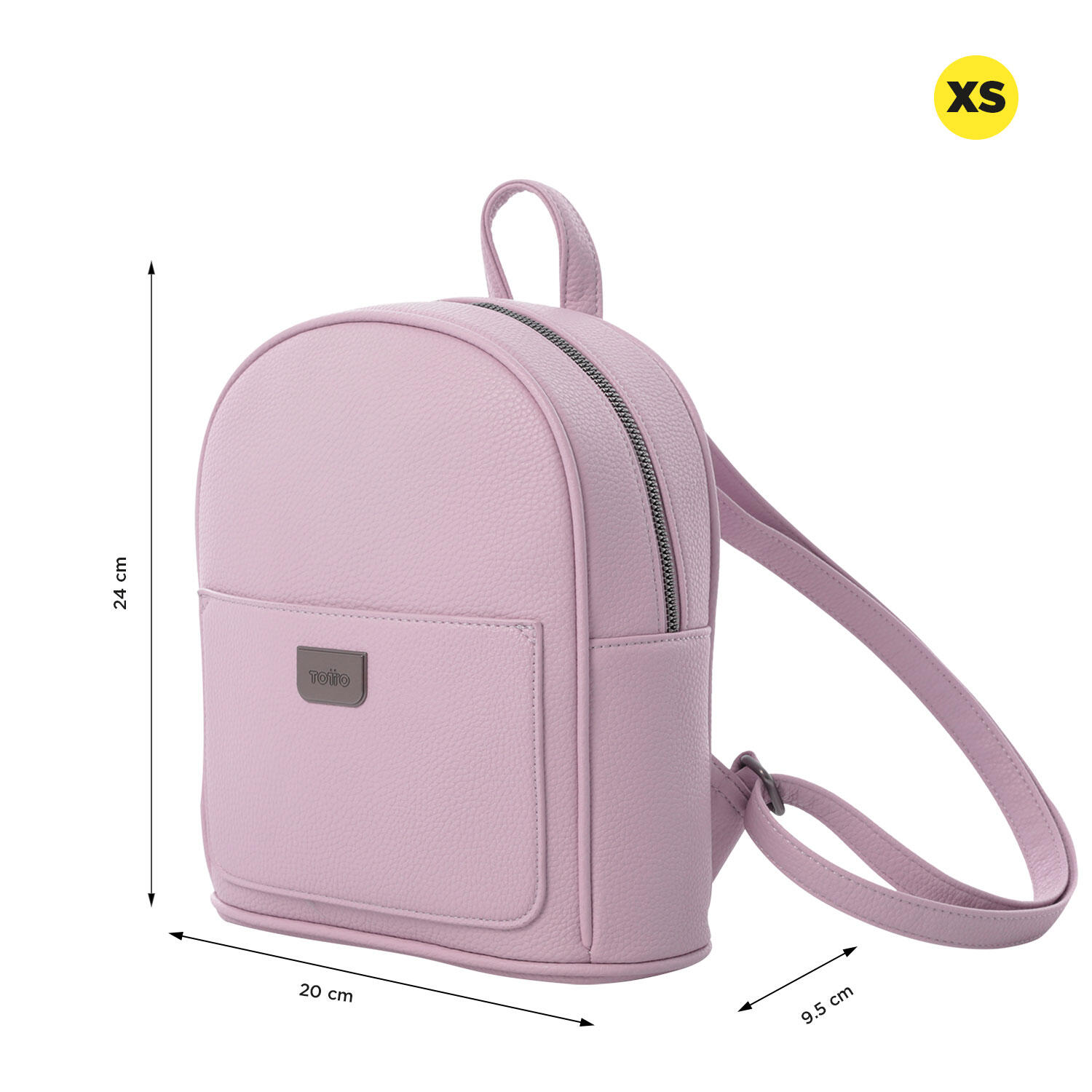 Totto Mochila urbana Smooth Keepsake Lilac Poliuretano 20 x 24 x 9.5 cm 3/5