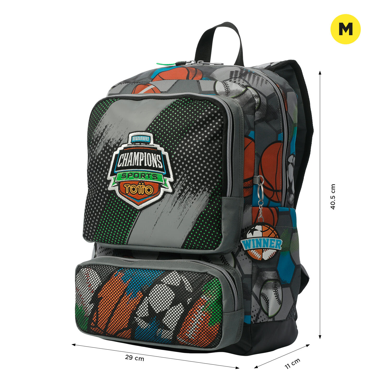 Totto Mochila infantil Multisport Multicolor Poliéster 29 x 40.5 x 11 cm 3/5