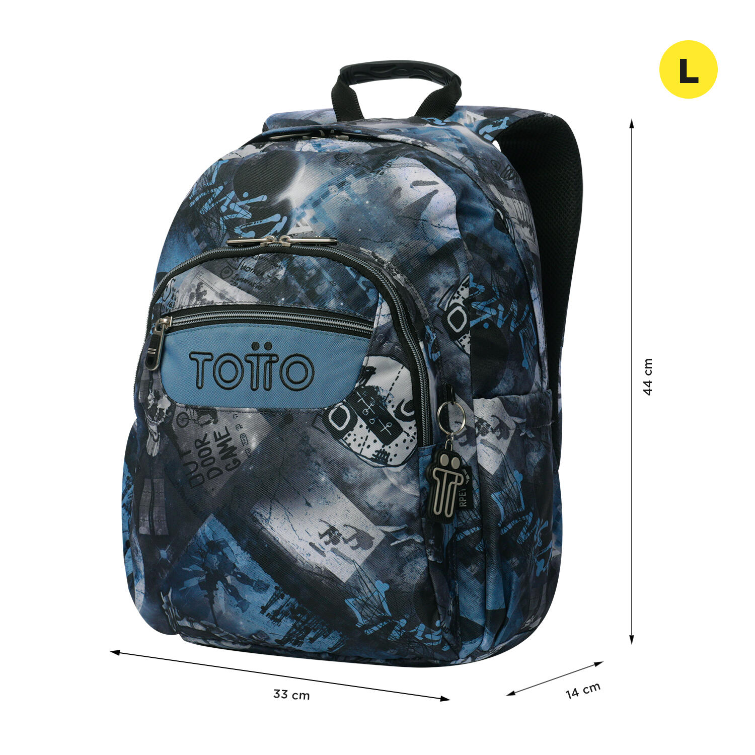 Totto Mochila escolar Acuareles Film Poliéster reciclado 33 x 44 x 14 cm 2/5