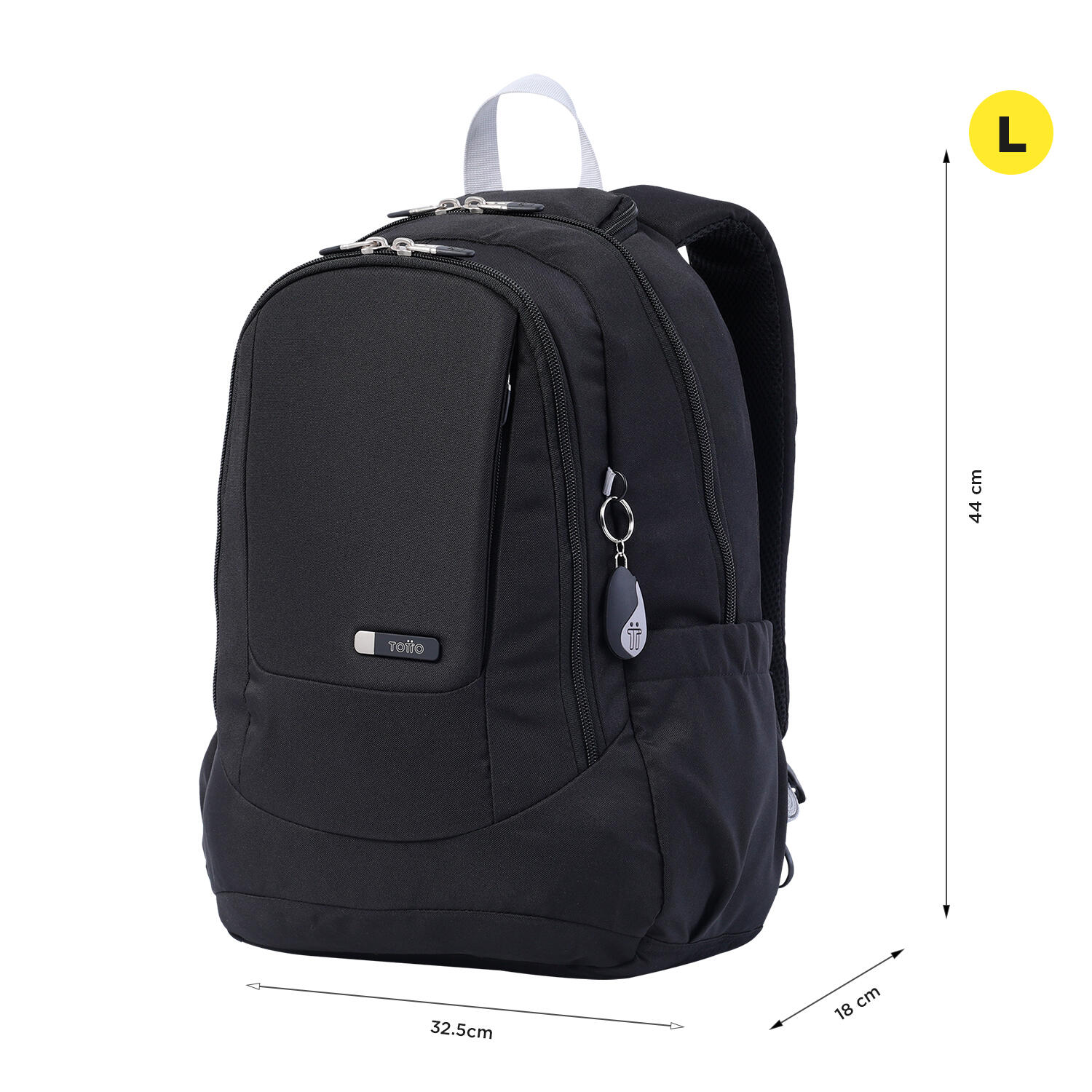 Totto Mochila urbana Goctal Negro Poliéster 44 x 32.5 x 18 cm 2/5
