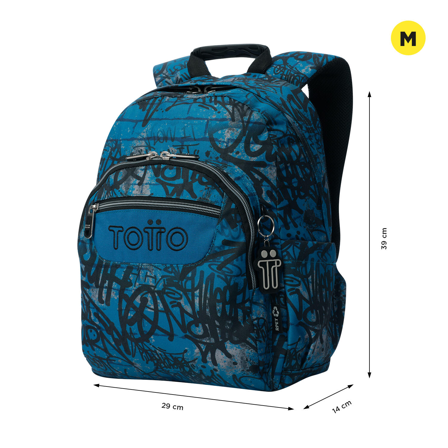 Totto Mochila escolar Gommas Urban Graph Poliéster reciclado 29 x 39 x 14 cm 2/5