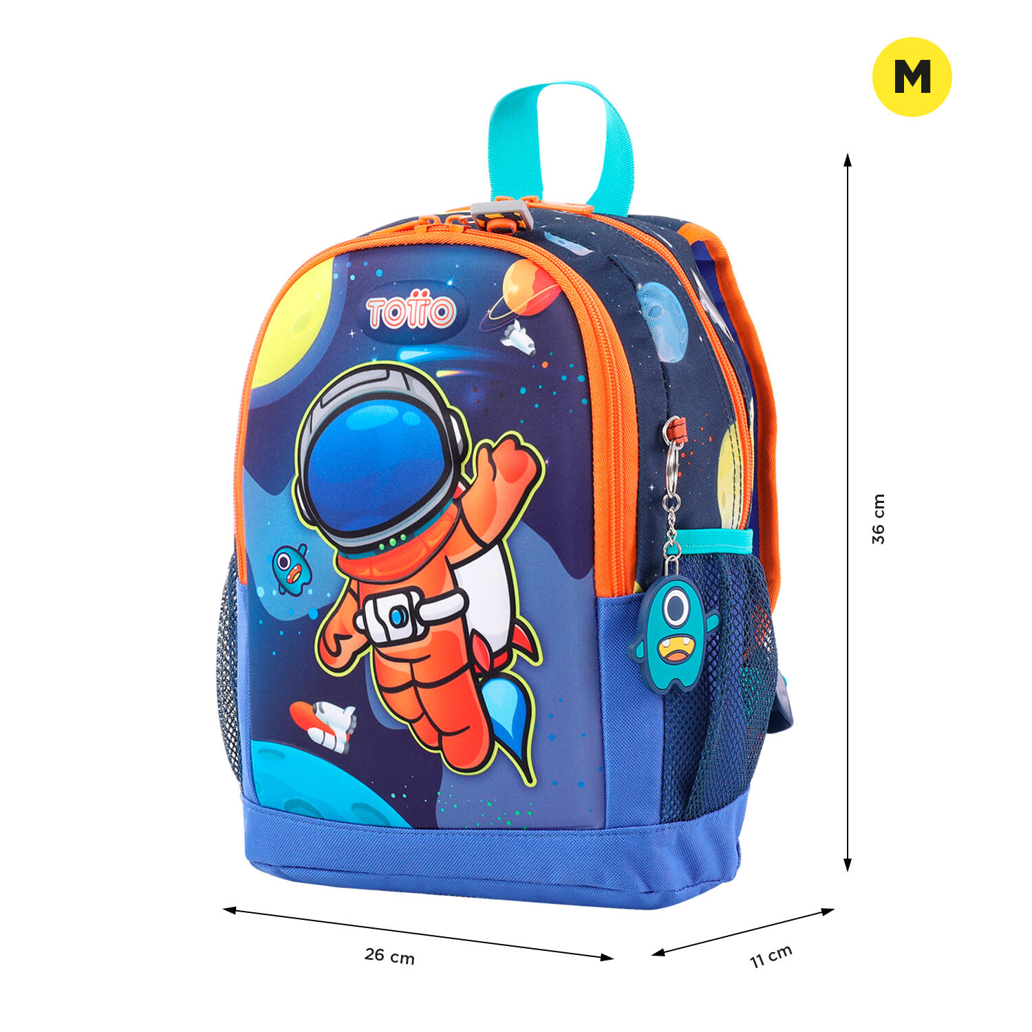 Totto Mochila escolar Cohety Astronauta Naranja Poliéster 26 x 36 x 11 cm 2/5
