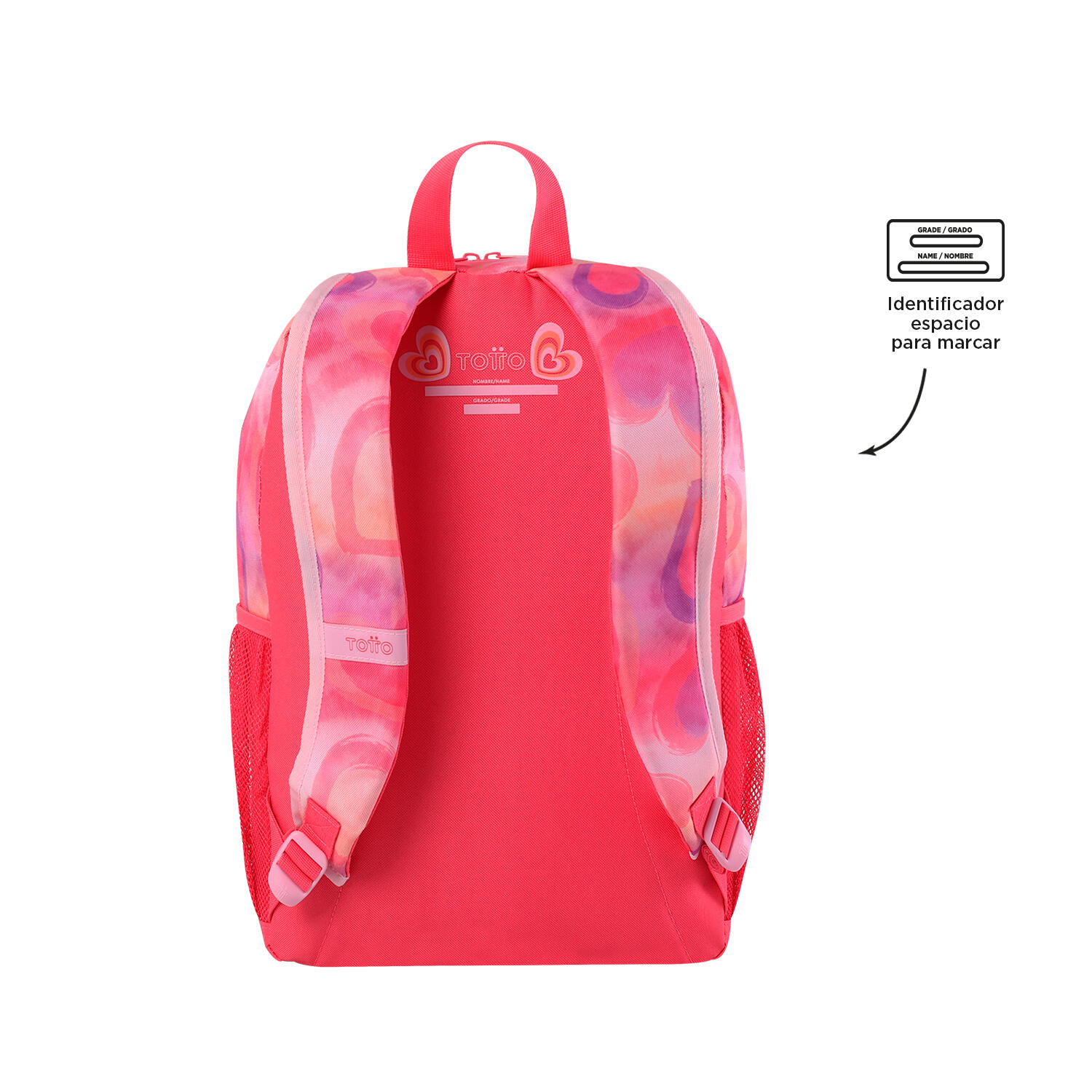 Totto Mochila escolar Amorely Rosa Poliéster 29 x 40.5 x 12 cm 3/5