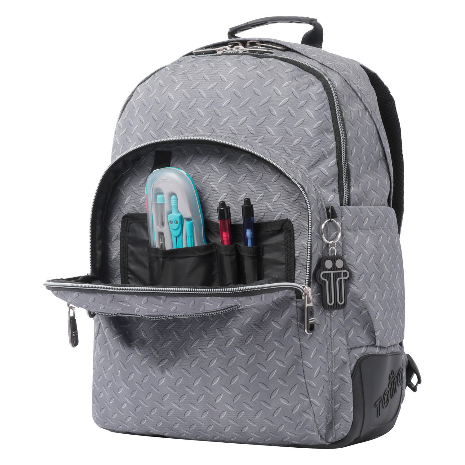 Totto Mochila escolar Crayoles Gris metálido Poliéster 33 x44 x13.5 cm 5/5
