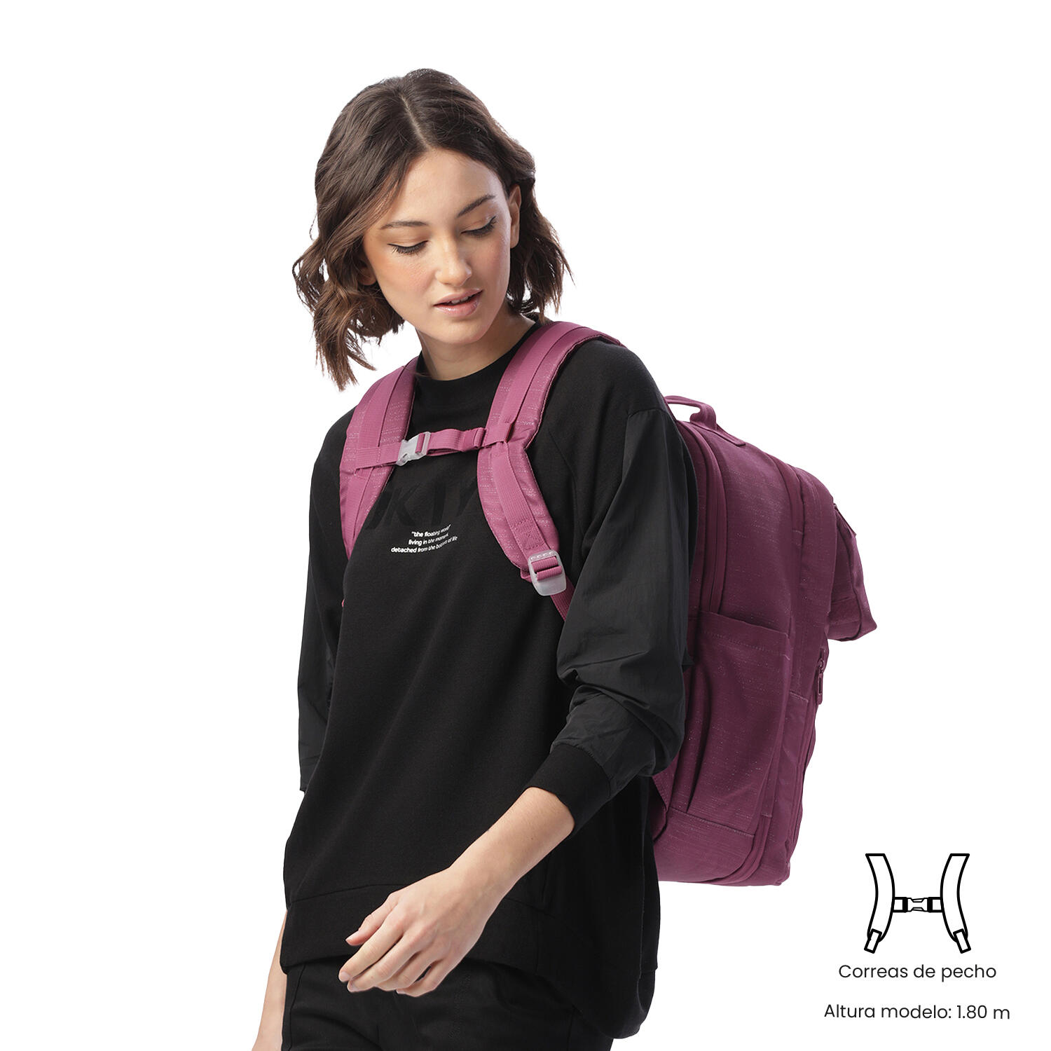 Totto Mochila viaje Elan Travel Shiny Rosa Poliéster 32 x44 x 21.5 cm 3/5