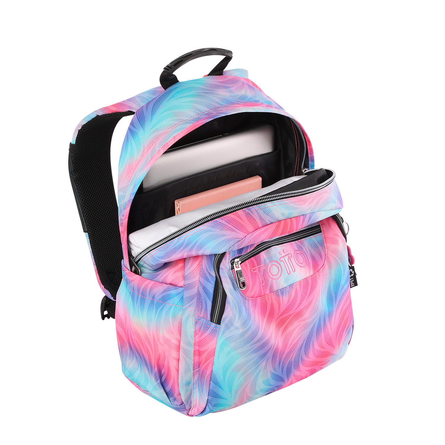 Totto Mochila escolar Acuareles Fritz Poliéster reciclado 33 x 44 x 14 cm 5/5
