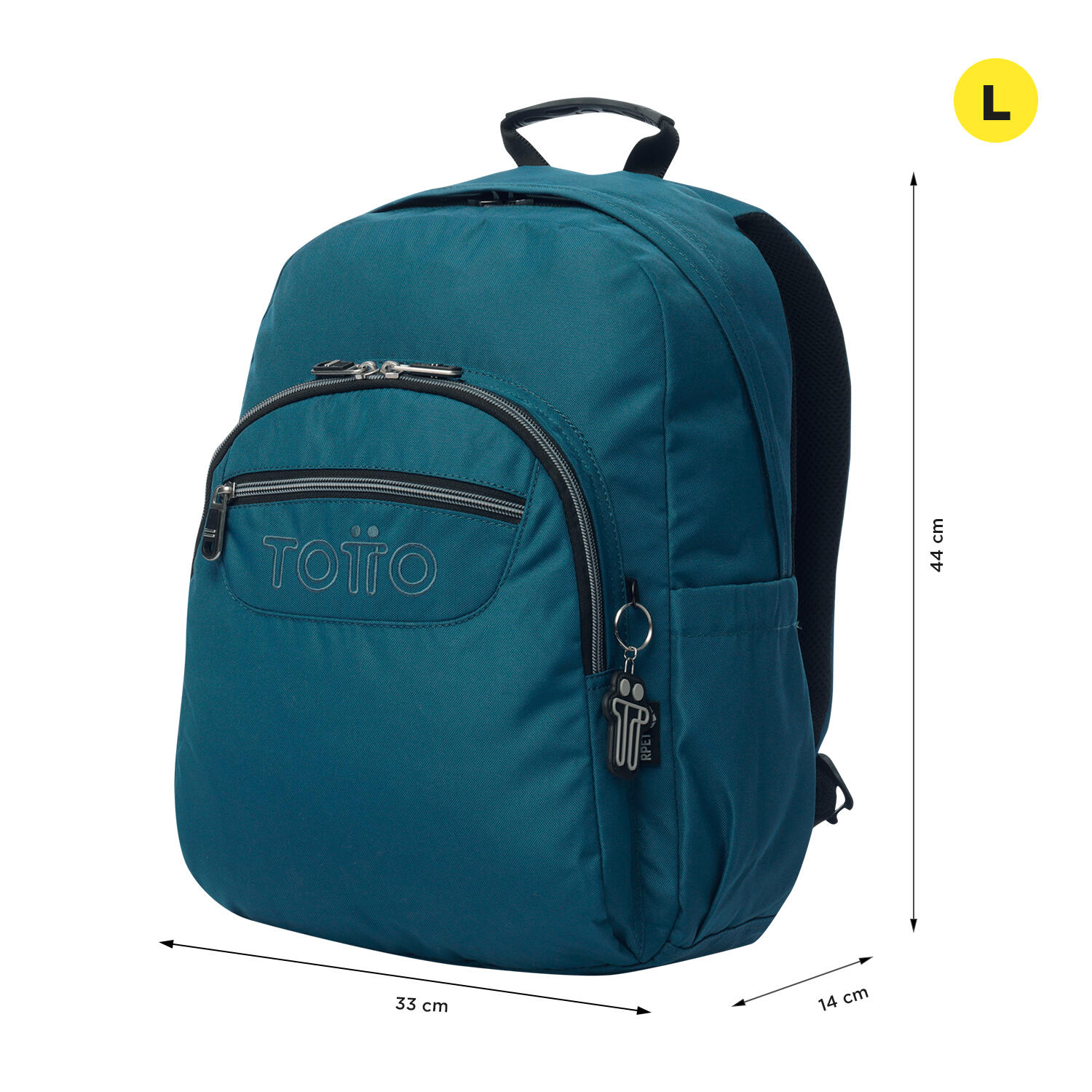 Totto Mochila escolar Acuareles Moroccan Blue Poliéster reciclado 33 x 44 x 14 2/5