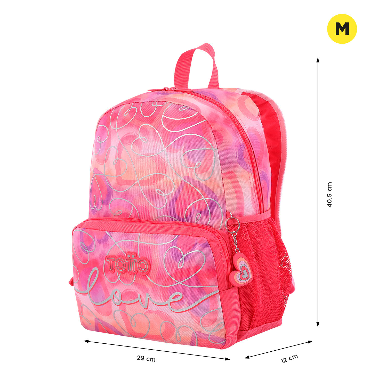 Totto Mochila escolar Amorely Rosa Poliéster 29 x 40.5 x 12 cm 2/5