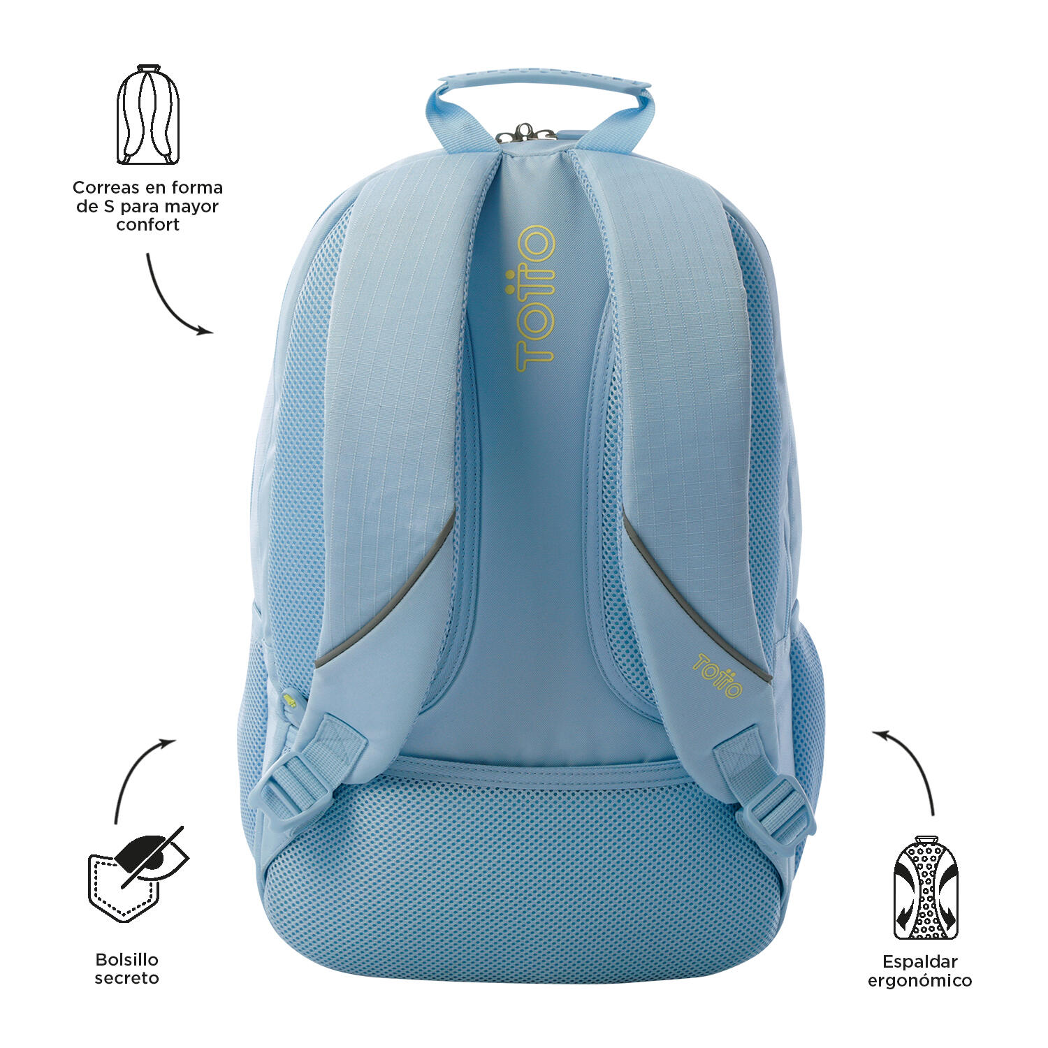 Totto Mochila urbana Cambri 2.0 Angel Falls Poliéster 30.5 x 47 x 22.5 cm 4/5